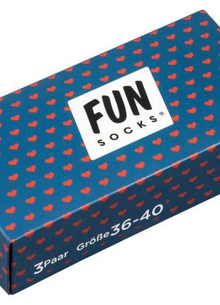 Fun socks женские / мужские в подарочной коробке, 3 пары носков, размер 36-40