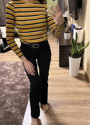 Джемпер водолазка в рубчик