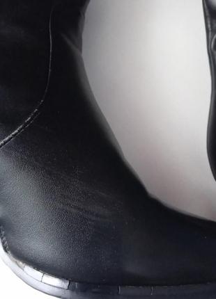 Жіночі чоботи на весну демісезонні класика штучна шкіра7 фото