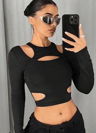 Трендовый топ с вырезами 🔥