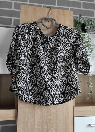 H&m conscious collection укороченный топ, блуза свободного кроя, кроп топ