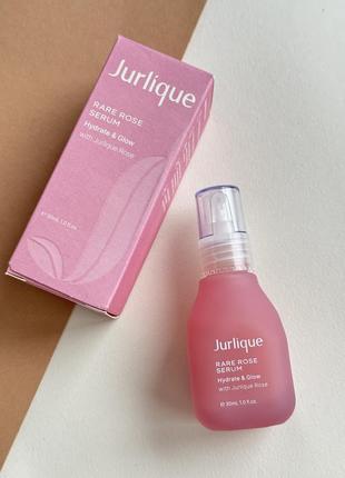 Шовкова сироватка для зневодненої шкіри обличчя jurlique rare rose serum hydrate & glow 30 мл