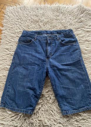 Легкие фирменные удлиненные джинсовые шорты lc waikiki3 фото