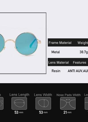 Экстравагантные круглые очки со шорами в металлической оправе тешейды-тренд 20233 фото