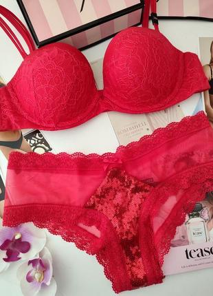 Victoria's secret multi way push up bra cheeky xs s 75b 34b комплект білизни2 фото