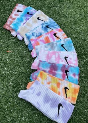 Шкарпетки nike tie-dye високі | носочки nike тай-дай высокие4 фото