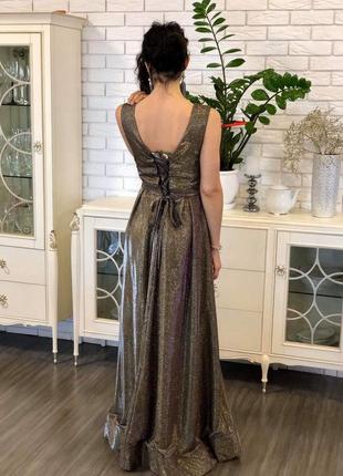 Нова колекція вечірня випускна сукня блискуча глітер хамелеон3 фото