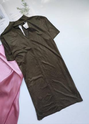 Сукня під замшу primark з v- подібним вирізом  ❤