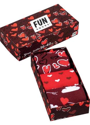 Fun socks женские / мужские в подарочной коробке, 3 пары носков, размер 36-401 фото