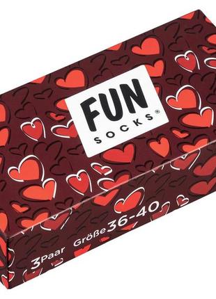 Fun socks жіночі/ чоловічі в подарунковій коробці, 3 пари шкарпеток, розмір 36-408 фото