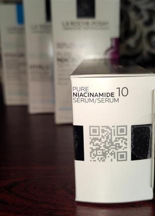 Сыворотка для лица pure niacinamide 10 serum от la roche-posay осветляющая сыворотка против пигментных пятен и постакне2 фото