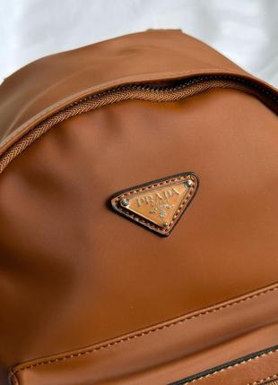 👜 prada re-nylon small backpack brown3 фото