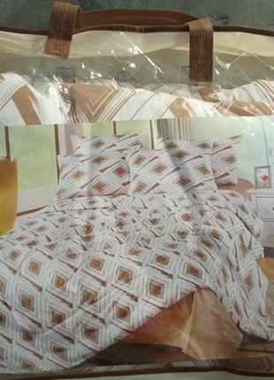 Комлект постільної білизни +ковдра одеяло сатин евро розмір3 фото