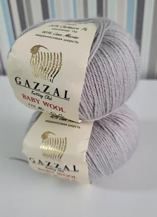 Gazzal baby wool сіро-бежевий 100 г