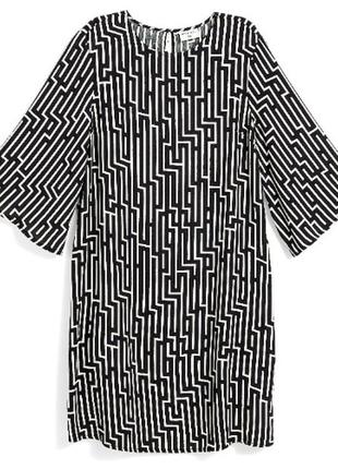Короткое платье из вискозы с геометрическим рисунком gp &amp; j baker x h&amp;m.5 фото