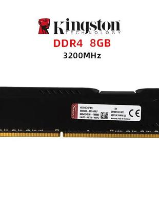 Оперативная память hyperx fury 16gb (2x8gb) ddr4, 3200 mhz, black (2 планки)