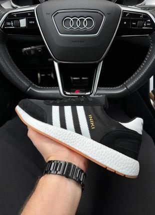 Мужские кроссовки adidas originals iniki black white4 фото
