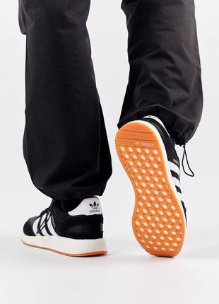 Мужские кроссовки adidas originals iniki black white6 фото
