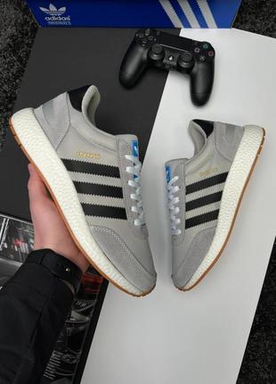 Мужские кроссовки adidas originals iniki gray black