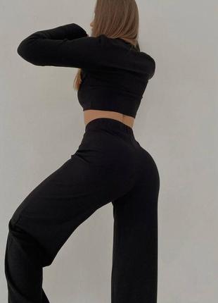 Хіт💯 костюм рубчик топ + брюки 💯 тренд сезону 💯8 фото