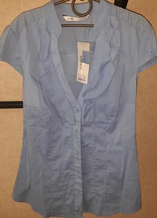 Голубая блузка для офиса, школы