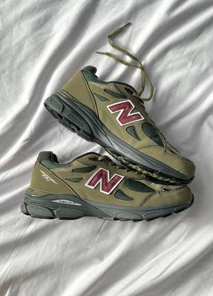 Стильные мужские кроссовки new balance 990 v3 made in usa khaki хаки5 фото