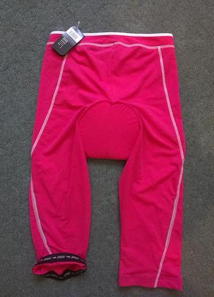 Велошорты капри-бриджи с памперсом для женщины crivit coolmax freshfx 104335 s розовый3 фото