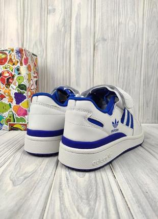 Мужские кроссовки adidas forum white blue4 фото