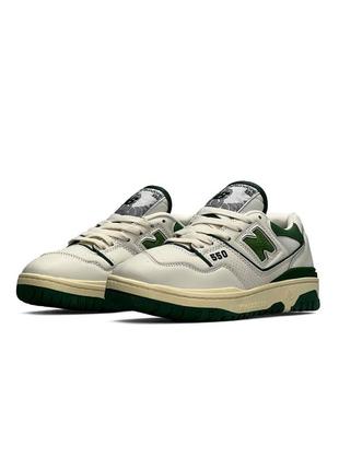 Женские кроссовки new balance 550 green white summer2 фото