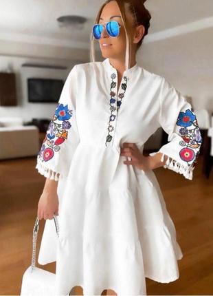 Платье вышивка туречки 🇹🇷