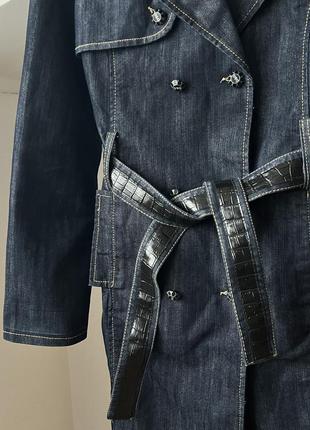 Dolche gabanna vintage джинсовый костюм тренч юбка2 фото