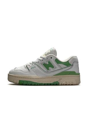 Женские кроссовки new balance 550 white green