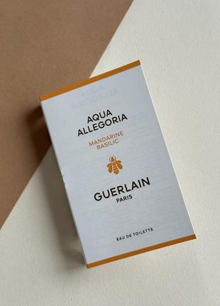 Guerlain aqua allegoria mandarine basilic, туалетная вода для женщин, 1 мл (пробник)1 фото