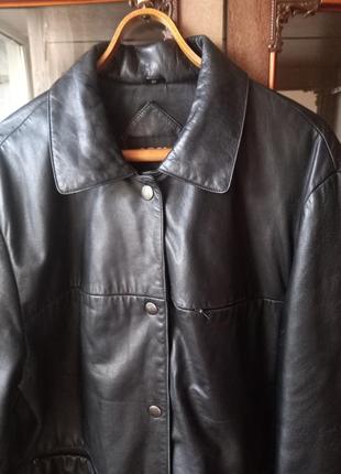 Кожаный пиджак батал