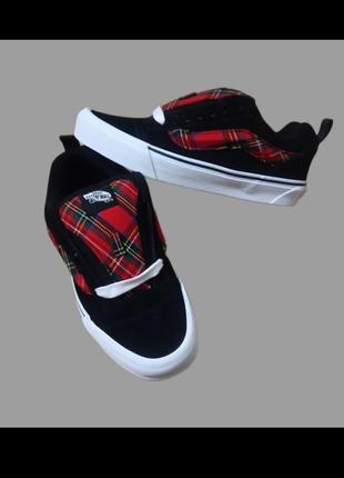 Кеди оригінал vans knu stack black/paid vn0009qc3m51 дутий язик old skool sk-8 sk8 platform stac mte original