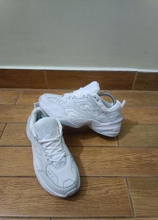 Кросівки nike air m2k tekno m-2k white leather білі шкіра найкі2 фото