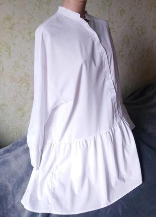 Платье -рубашка белое, boohoo, 50р.3 фото