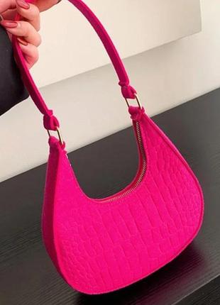 Крута рожева флокова сумочка.лео принт.