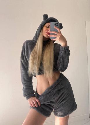 Теплая милая уютная пижама с ушками 🥰