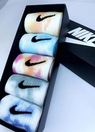 Подарунковий набір шкарпеток nike tie-dye | бокс для подарка найк тай-дай3 фото