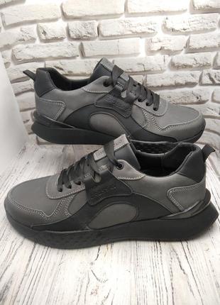 Мужская кожаная обувь мужские спортивные кроссовки кожаные кроссовки crossav1 фото