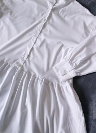 Платье -рубашка белое, boohoo, 50р.10 фото