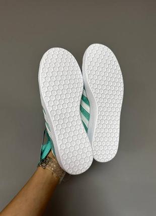 Кроссовки adidas gazelle mint white3 фото