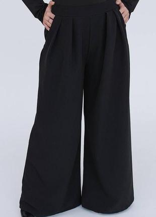 Жіночі штани брюки широкі 17/02/29 класичні палаццо (48-50; 52-54; 56-58; 60-62. великі  розміри)