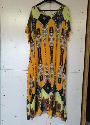 Сукня сарафан штапель натуральна тканина принт6 фото