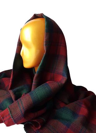 Винтажный шарф, палантин, шарф, платок, накидка, шерсть, бохо, тартан, винтаж, laura ashley2 фото