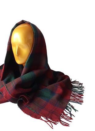 Винтажный шарф, палантин, шарф, платок, накидка, шерсть, бохо, тартан, винтаж, laura ashley1 фото