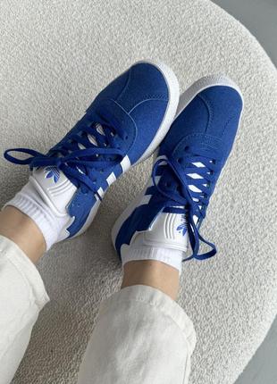 Кросівки adidas gazelle blue white7 фото