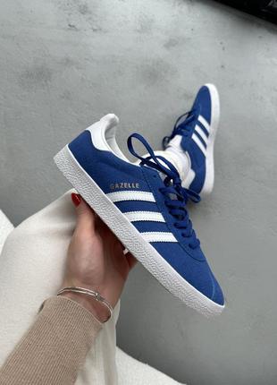 Кросівки adidas gazelle blue white3 фото