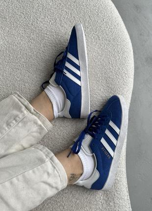 Кросівки adidas gazelle blue white8 фото